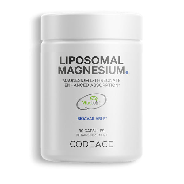 Codeage Liposomal Magnesium L-Threonate Supplement, Magtein Magnesium Threonate Capsules, 90 Ct