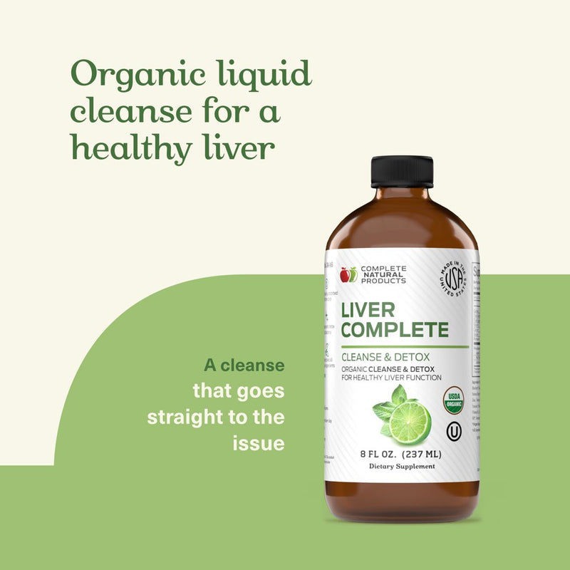 Liver Complete - Organic Liquid Liver Cleanse Detox Supplement for High Enzymes, Fatty Liver, & the Gallbladder