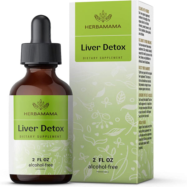 HERBAMAMA Liver Detox Liquid Extract - Liver, Kidney, Gallbladder & Immune Support - 2 Fl. Oz