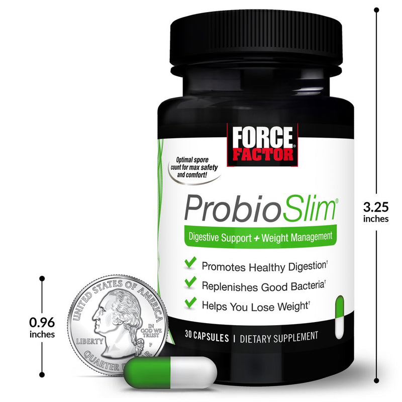 Force Factor Probioslim Probiotic Weight Loss Supplement for Women and Men, 30 Capsules