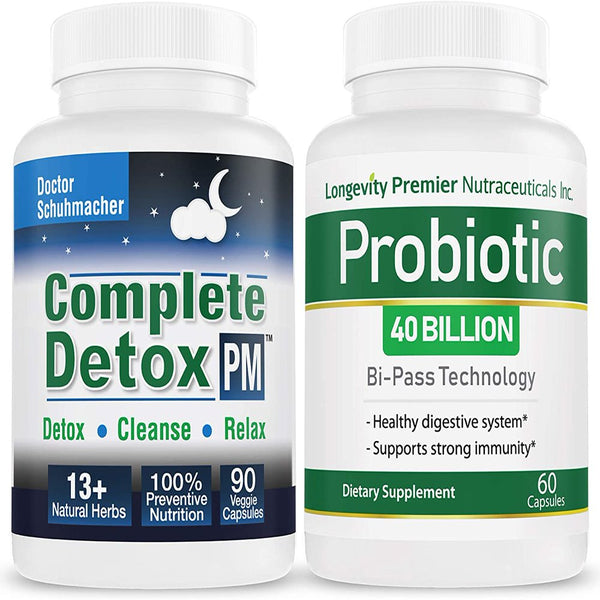 [Digestive Renew & Probiotic Fortress Bundle] Longevity Complete Detox PM + Longevity Probiotic Value Pack