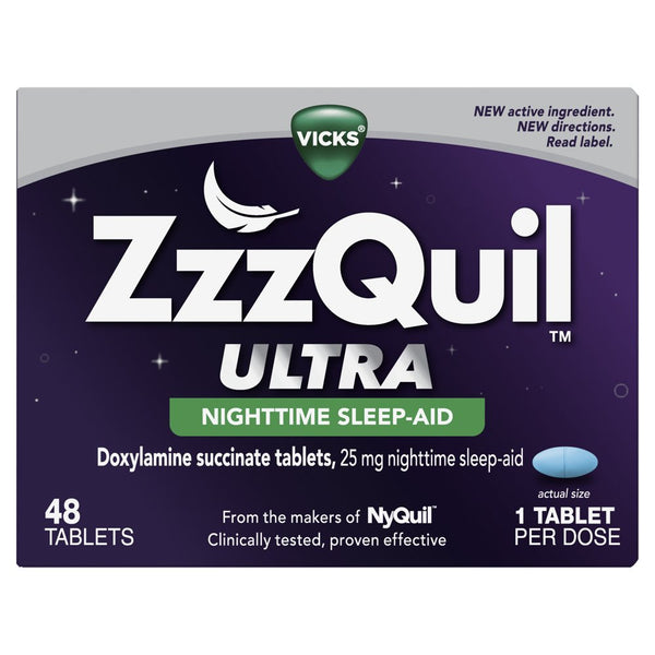 Zzzquil Ultra Night Time Sleep Support Aid Support Doxylamine Succinate 25Mg, 48 Tablets