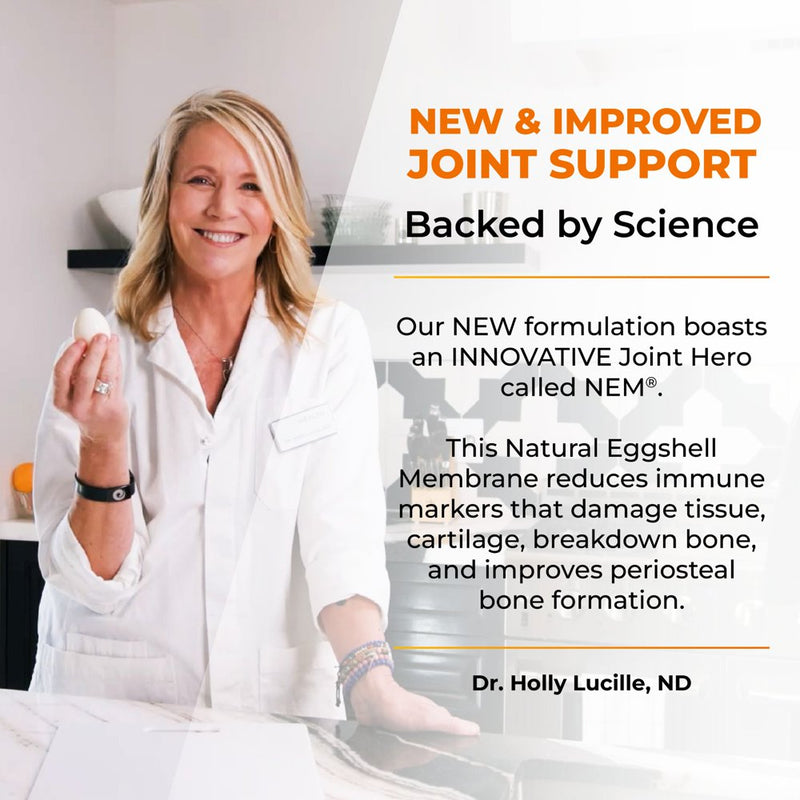 Joint Support NEM Eggshell Membrane with Boswellia Extract, Calcium & Turmeric by Purehealth Research