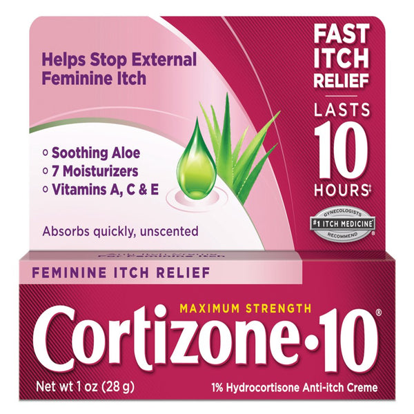 "Cortizone 10 Feminine Relief Anti-Itch Hydrocortisone Creme Intensive, 1 Oz"