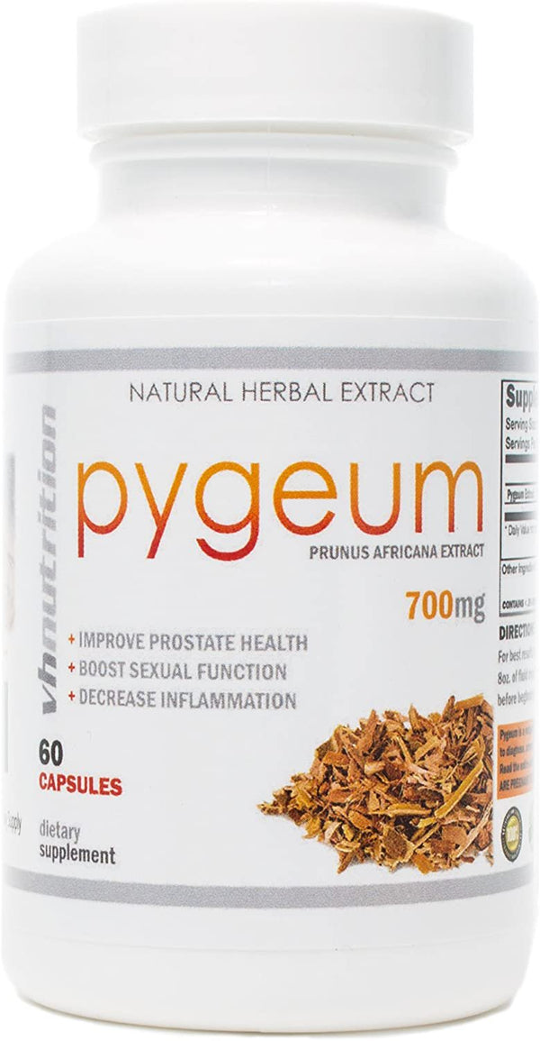 VH Nutrition Pygeum 700Mg Prostate Support Supplement for Men - Promote Sleep, Urinary Health & Bladder Discomfort - 60 Capsules