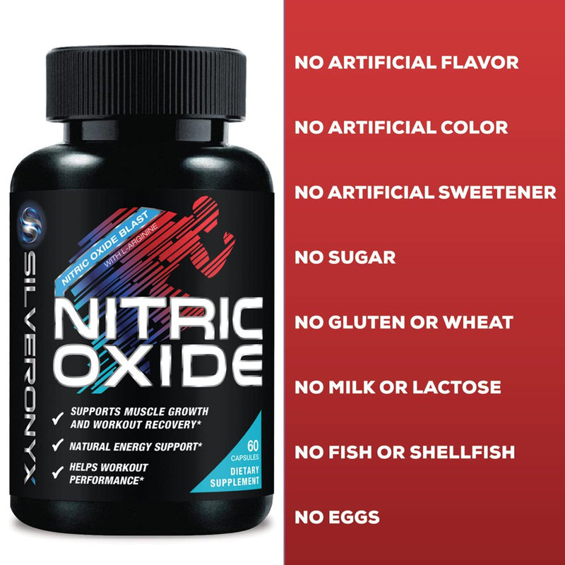 Extra Strength Nitric Oxide Supplement L Arginine 3X Strength - Citrulline Malate, AAKG, Beta Alanine - Premium Muscle Supporting Nitric Booster for Strength & Energy to Train Harder - 60 Capsules