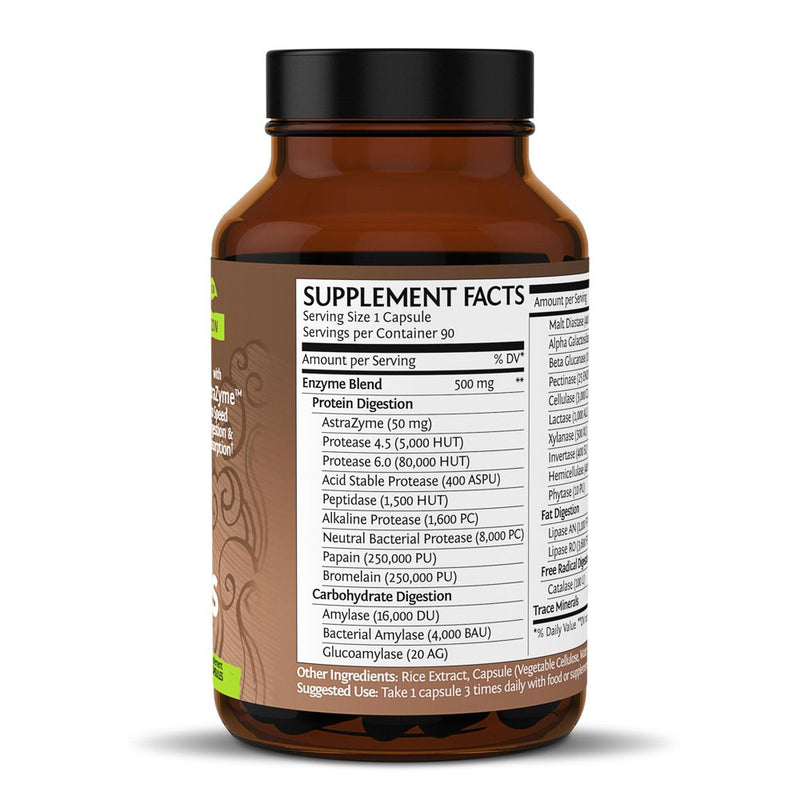 Sunwarrior Vegan Digestive Enzymes | Plant-Based Essential Probiotic Supplement, 90 Ct