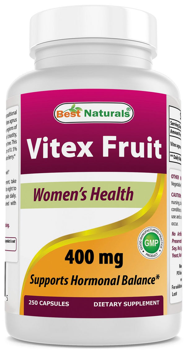3 Pack Best Naturals Vitex Fruit 400 Mg 250 Capsules