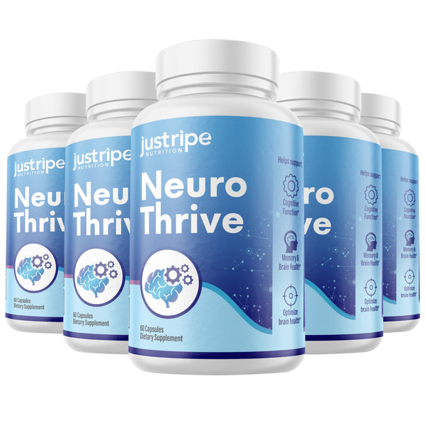 5 Pack Neuro-Thrive Supports Cognitive Function Memory & Brain Health - 60 Caps