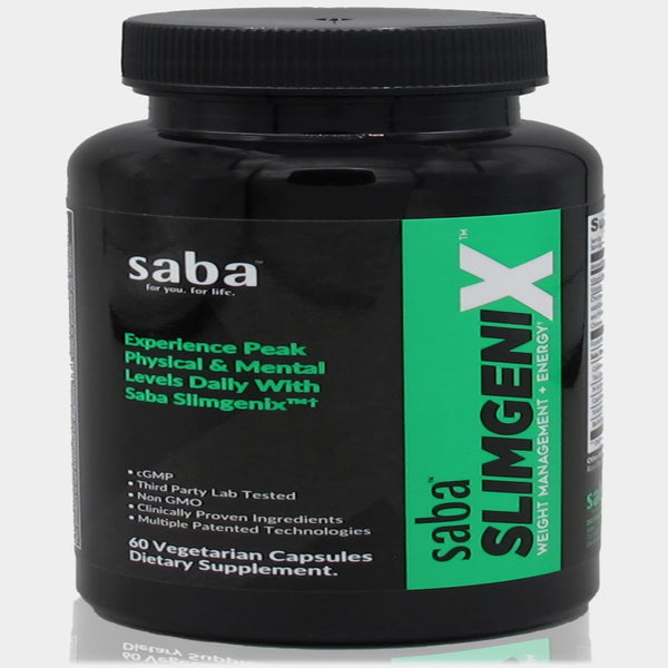 Saba Slimgenix™ Weight Loss, Extreme Energy & Intensity, Appetite Control, Extreme Focus, Fat Burner, Best Weight Loss Pills - 60 Vegetable Capsules