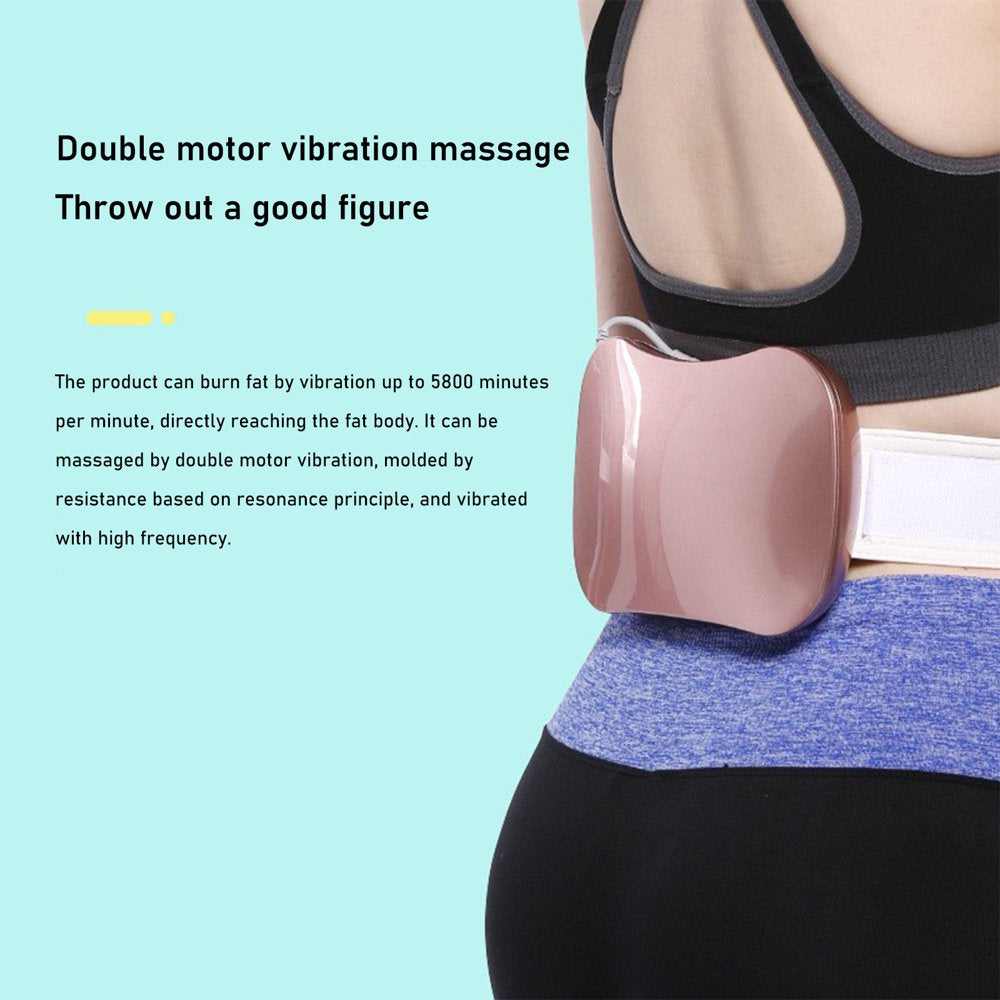 Massage Belt Vibration Fat Burning Slimming Belly Belt without Battery,  Buyers Need To Bring Two Aa Batteries Green