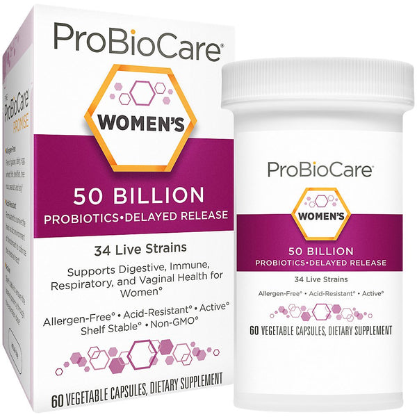 Probiotic for Women - 50 Billion Cfus - Supports Digestive & Vaginal Health (60 Vegetable Capsules)