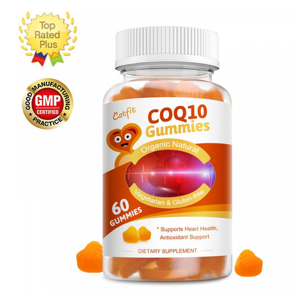 Catfit Coq10 500Mg Gummies Ultra High Absorption Coenzyme Q10 Supplements for Vascular and Heart Health - 60 Count