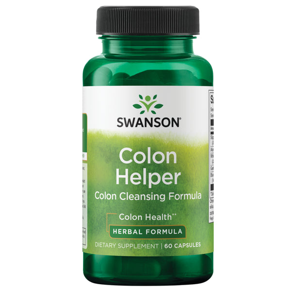 Swanson Colon Helper - Promotes Digestive Health Using Vervain, Goldenseal Root, Slippery Elm Bark & More - Herbal Supplement Aiding Healthy Eliminations - (60 Capsules)