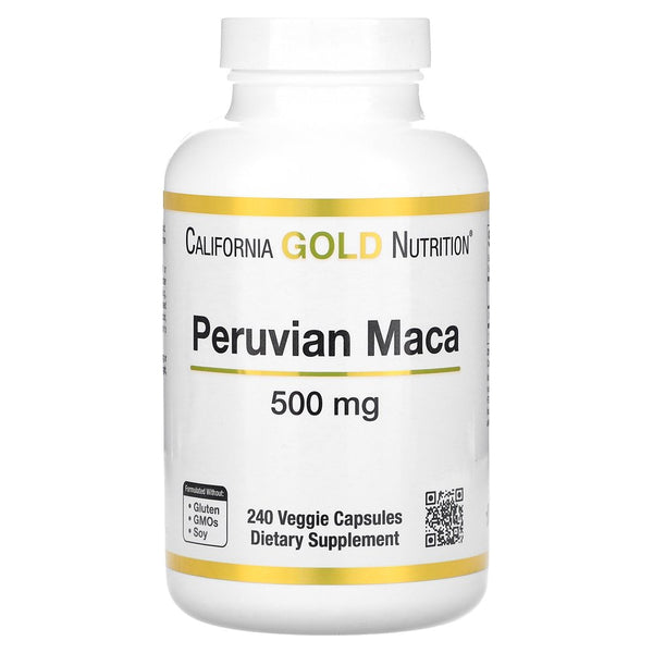 Organic Peruvian Maca Root, Lepidium Meyenii, Non GMO, 500 Mg, 240 Veggie Caps