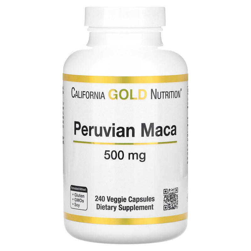 Organic Peruvian Maca Root, Lepidium Meyenii, Non GMO, 500 Mg, 240 Veggie Caps