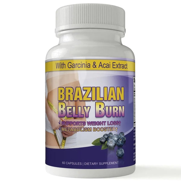 Brazilian Belly Burn Acai Berry & Garcinia Healthy Weight Loss Support - 60 Capsules
