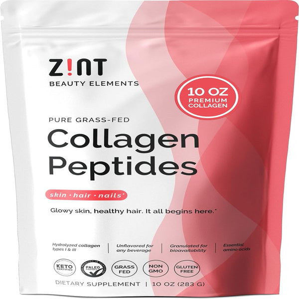 Zint Collagen Peptides Protein Powder , Natural Collagen Booster , Joint Supplements for Men & Women, 10 Oz 10 Ounce (Pack of 1)