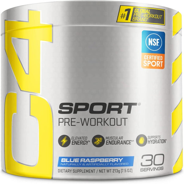 Cellucor C4 Sport Preworkout Powder - Blue Raspberry - NSF Certified - 30 Servings