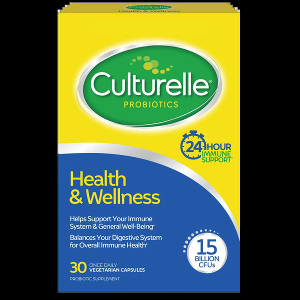 Culturelle Health & Wellness Daily Probiotic Supplement for Men & Women, Helps Support Your Immune System, Occasional Diarrhea, Bloating, 15 Billion Cfus, Non-Gmo, 30 Count
