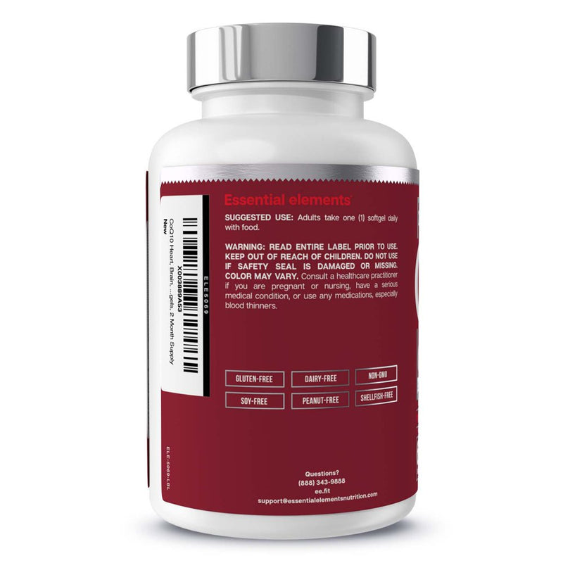 Essential Elements Coq10 | 60 Softgels, 2 Month Supply