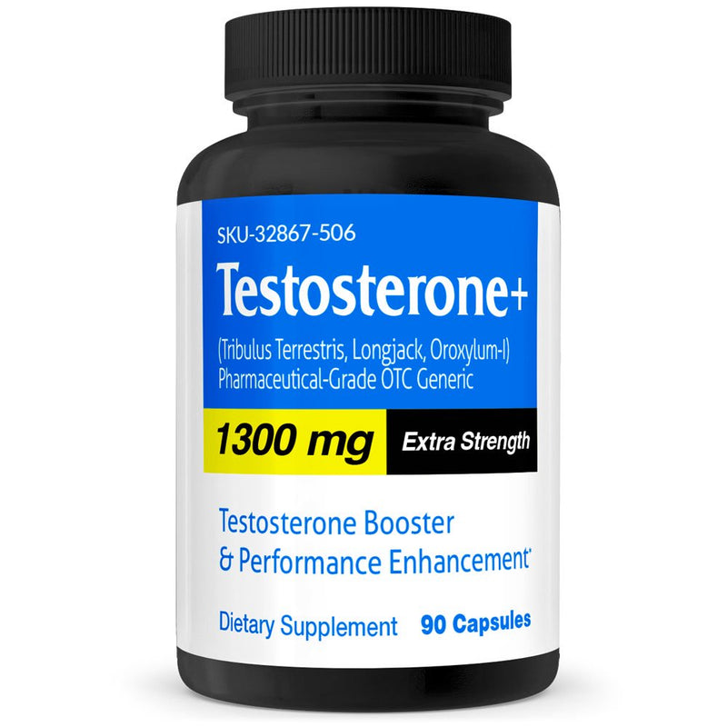 Testosterone Pharmaceutical Grade OTC Testosterone Booster for Men, 90 Pills, Vitasource
