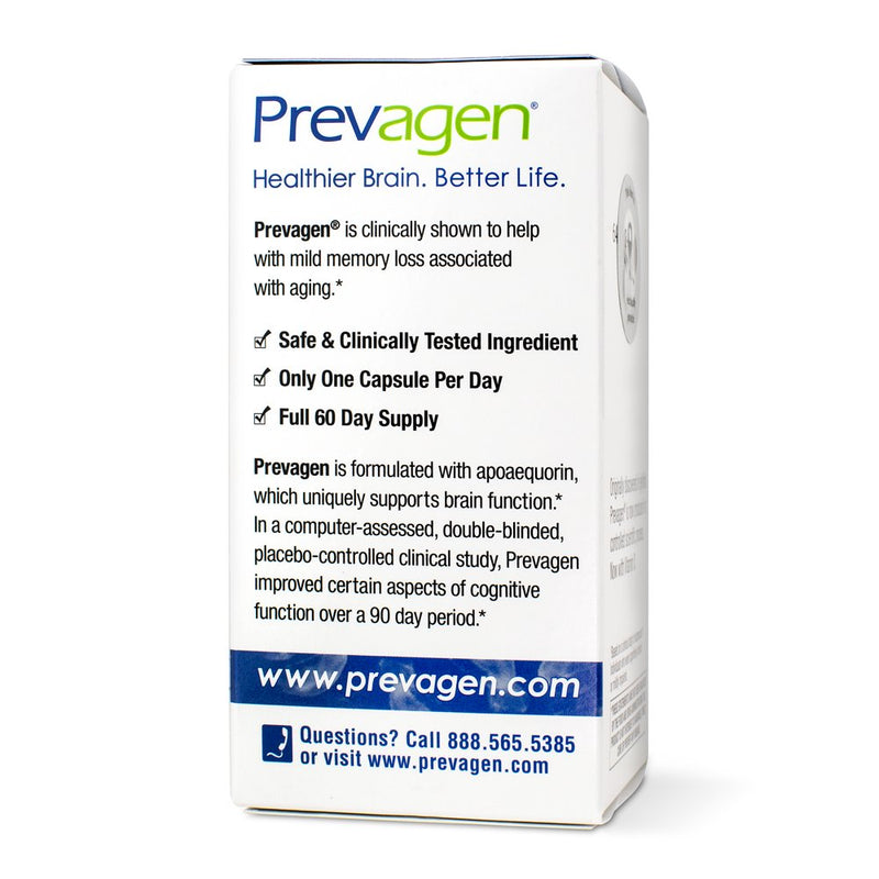 Prevagen Improves Memory - Regular Strength 10Mg, 60 Capsules with Apoaequorin & Vitamin D Brain Supplement for Better Brain Health