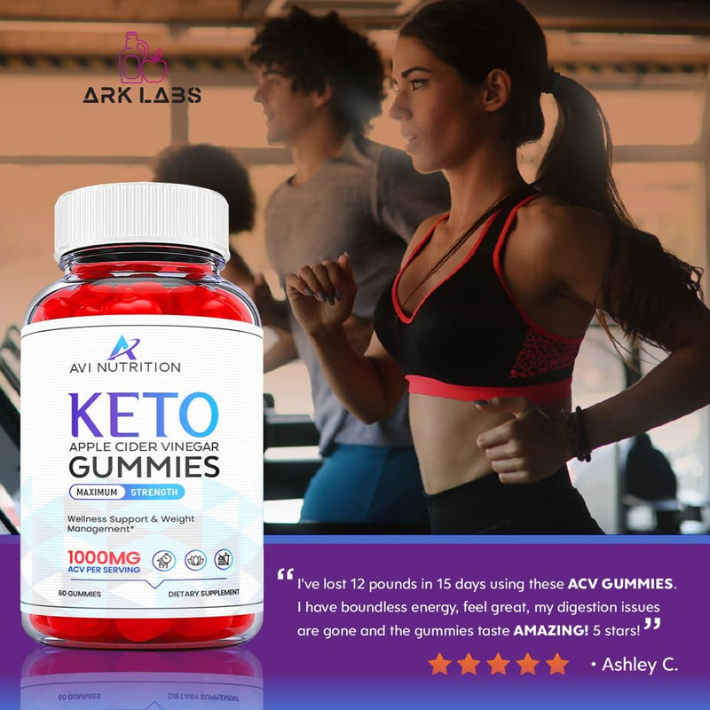 (1 Pack) AVI Nutrition Keto ACV Gummies - Apple Cider Vinegar Supplement for Weight Loss - Energy & Focus Boosting Dietary Supplements for Weight Management & Metabolism - Fat Burn - 60 Gummies