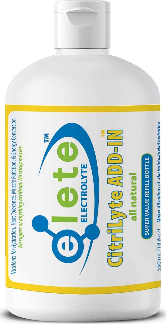 elete CitriLyte Add-In Economy Refill Pure Liquid Electrolyte Concentrate Contains 4 Essential Electrolytes and Zinc Slight Lemon Flavor 18.6 oz