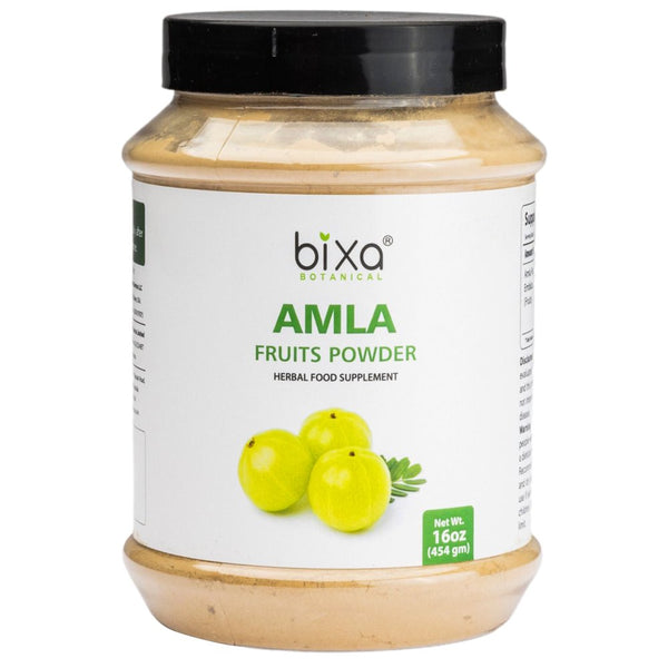 Amla Powder - 1 Pound / 16 Oz ( Indian Gooseberry) | Anti-Hair Fall & Anti-Dandruff | Vitamin C & Anti-Oxidant Skin Supplement | Immunity Booster & Damaged Cells Repair | Best Superfood & Re-Energizer