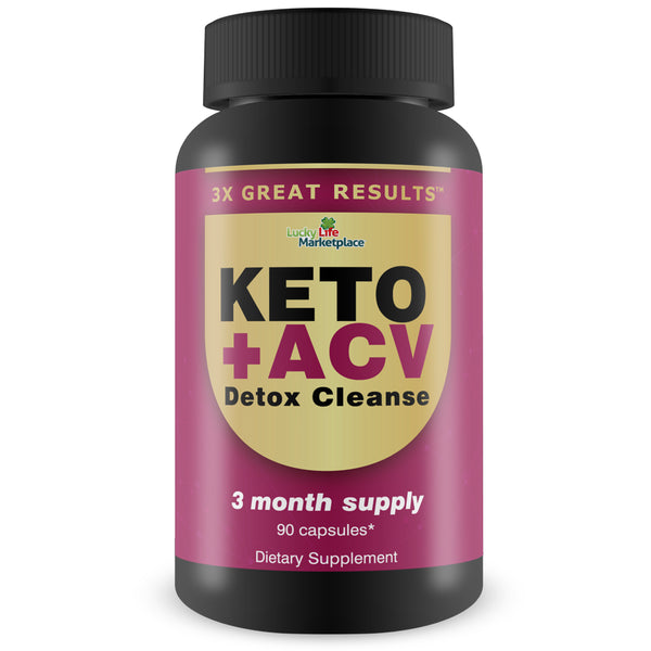 3X Great Results - Keto + ACV Detox Cleanse - Promote Healthy Weight Loss - Body Cleanse Detox - Colon Cleanse - Advanced Keto Weight Loss Formula with Fiber - Support Digestion & Immune Health