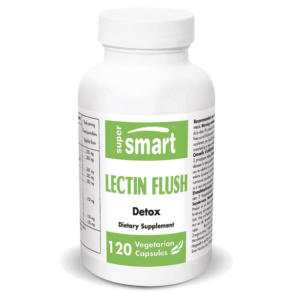 Supersmart - Lectin Flush - Gut Health - Food Allergies & Intolerances - Digestive Support | Non-Gmo & Gluten Free - 120 Vegetarian Capsules