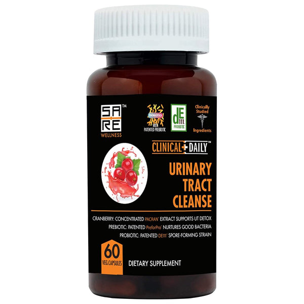 Clinical Daily Cranberry Supplement for Urinary Tract Health Probiotic Prebiotic 60 Capsules