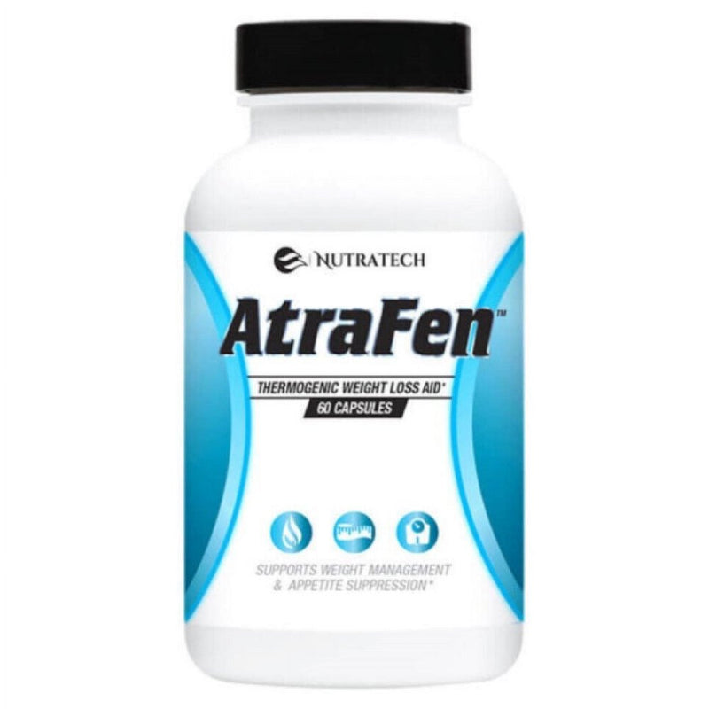 Nutratech Atrafen Thermogenic Weight Loss 60 Capsules Powerful Fat Burner and Appetite Suppressant Diet Pill System