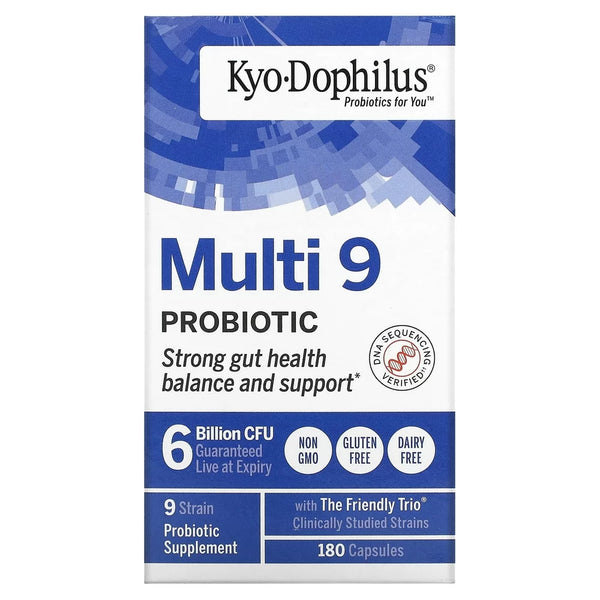 Kyolic Kyo-Dophilus, Multi 9 Probiotic, 6 Billion CFU, 180 Capsules