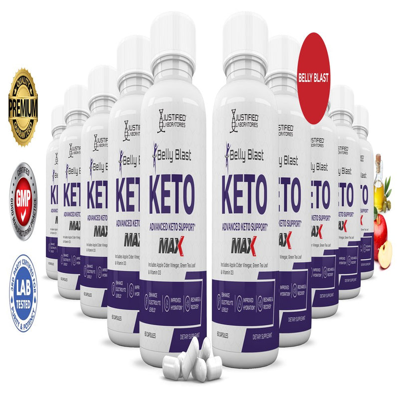 (10 Pack) Belly Blast Keto ACV MAX Pills 1675Mg Alternative to Gummies Dietary Supplement 600 Capsules
