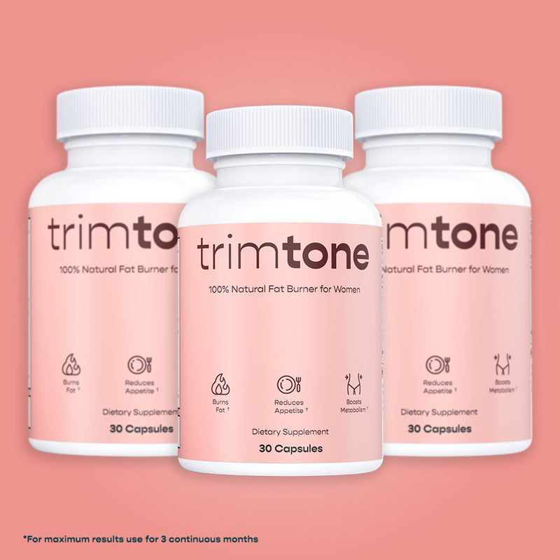 Trimtone Fat Burner & Appetite Suppressant for Women - Max Strength Natural Formula