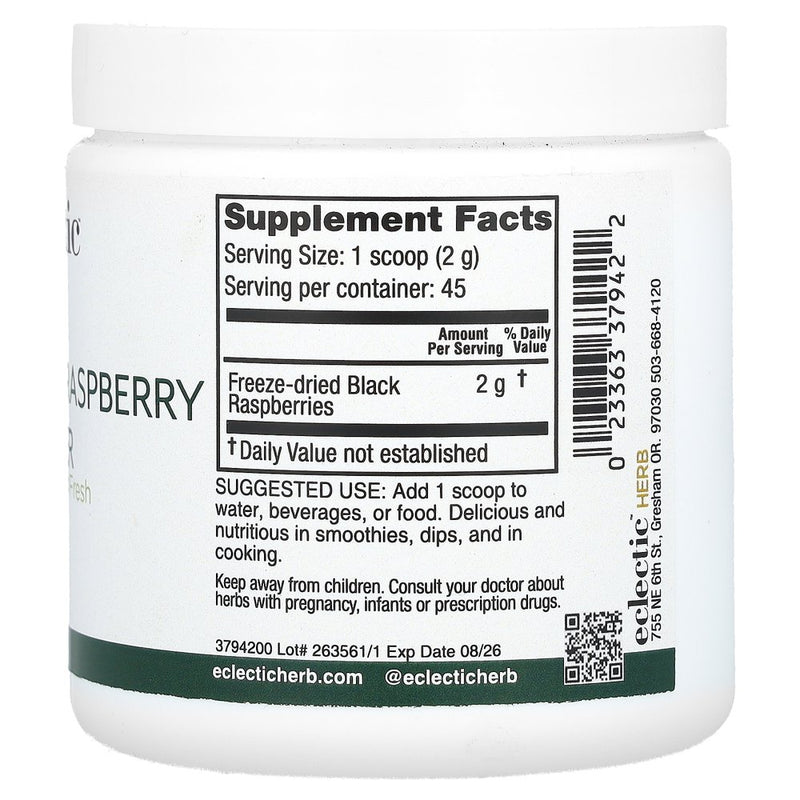 Eclectic Institute Herb, Black Raspberry Powder, 3.2 Oz (90 G)