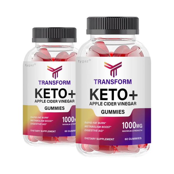 (2 Pack) Transform Keto+ - Transform Keto+ ACV Gummies Aid Digestive Health.