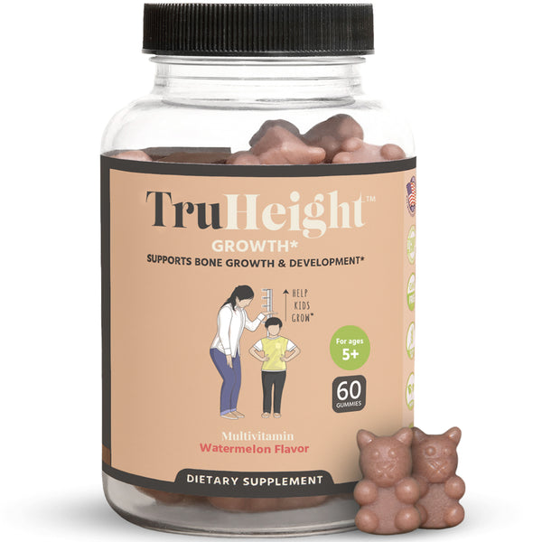 Truheight Gummies - Height Growth Supplement - Grow Taller with Vital Nutrients for Kids & Teens - Keto with Ashwaganda & Nanometer Calcium - Increase Bone Strength, Ages 5+