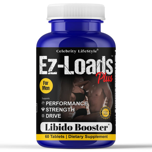 Ez-Loads plus Male Testosterone Booster Supplements, Performance Booster Pills 60Ct