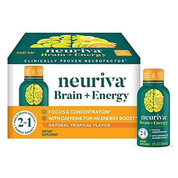 Neuriva Shots Brain + Energy Natural Tropical Flavor 1 Ea