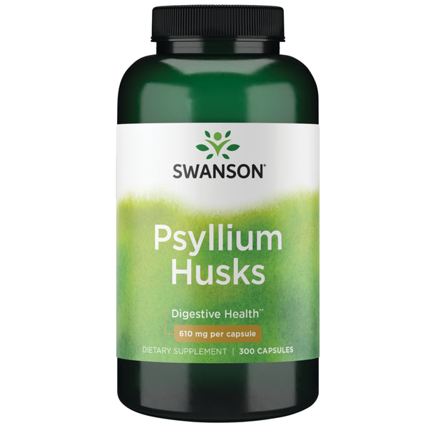 Swanson Psyllium Husk Capsules, 610 Mg, 300 Count