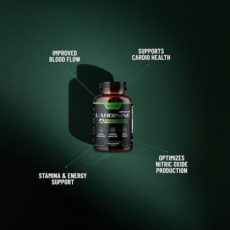Snap Supplements Nitric Oxide + Testosterone Booster + L-Arginine - Pre Workout, Muscle Builder (30 Servings)
