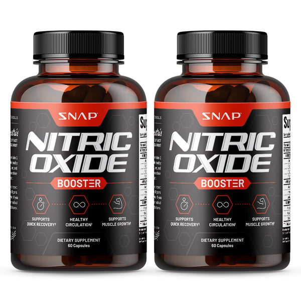 Snap Supplements Nitric Oxide Booster - Pre Workout, Muscle Builder, 60 Capsules, 2Pk