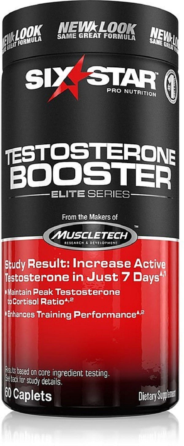 Six Star Testosterone Booster Enhances Training Performance, 60Ct, 4 Pack