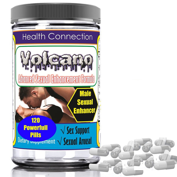 Volcano Male Testosterone Booster Male Enhancing with Horny Goat Weed 120 Capsules