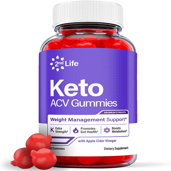 (1 Pack) 2Nd Life Keto ACV Gummies - Supplement for Weight Loss - Energy & Focus Boosting Dietary Supplements for Weight Management & Metabolism - Fat Burn - 60 Gummies