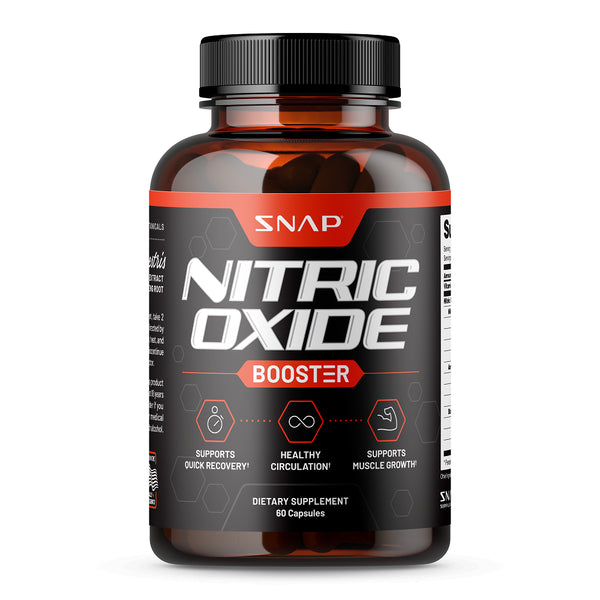Nitric Oxide Booster Snap Supplements - Pre Workout, Muscle Builder, 60 Capsules