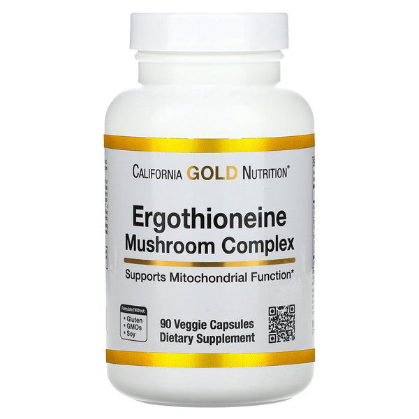 California Gold Nutrition Ergothioneine Mushroom Complex, 90 Veggie Capsules